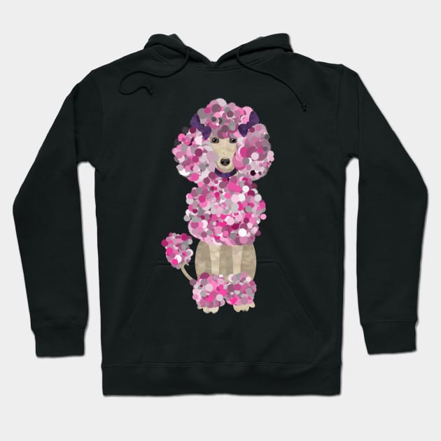 Fun Paint Splatter Poodle Hoodie by Nartissima